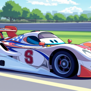 Cartoon Race Car