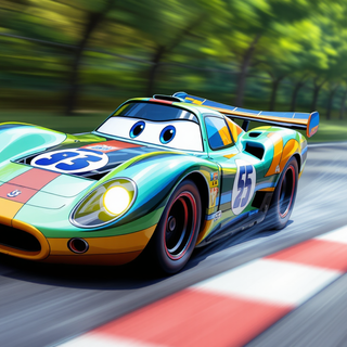 Cartoon Race Car