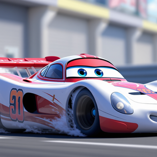 Cartoon Race Car