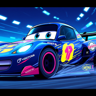 Cartoon Race Car