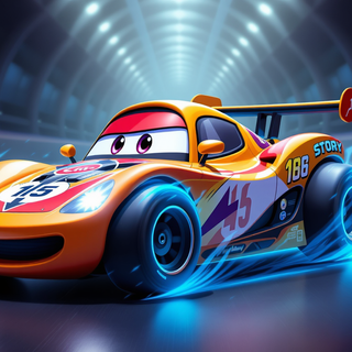 Cartoon Race Car