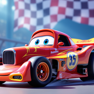Cartoon Race Car