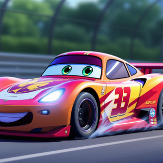 Cartoon Race Car