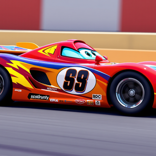 Cartoon Race Car
