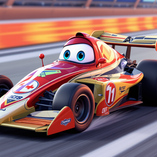 Cartoon Race Car