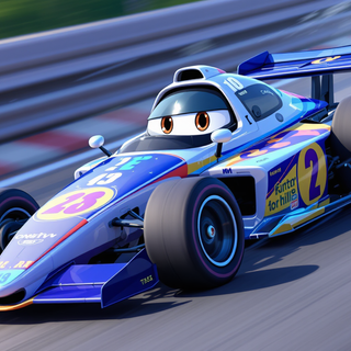 Cartoon Race Car