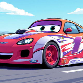 Cartoon Race Car