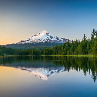 Tranquil Mountain Lake Reflection