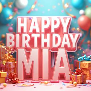 Mia Happy Birthday