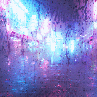 raining gif wallpaper (neon)