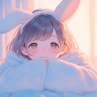 Cute anime bunny girl