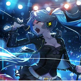 Miku, rocking out