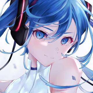 head to shoulder miku