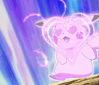 pikachu gets hit with love shock power and it worked