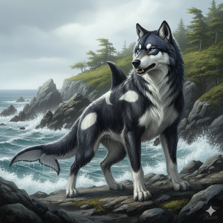 Wolf + Orca Whale