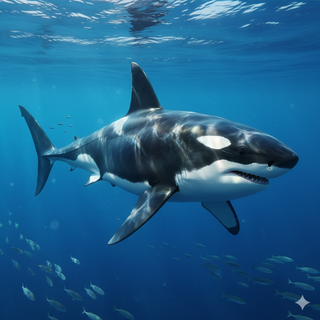 Orca Whale + Great White Shark