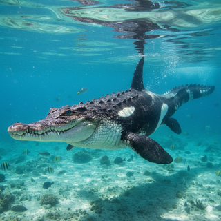 Crocodile + Orca Whale