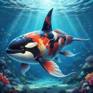 Koi Fish + Orca Whale