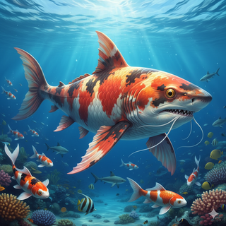 Koi Fish + Shark