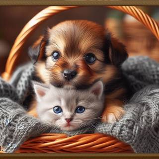 PUPPY AND KITTEN