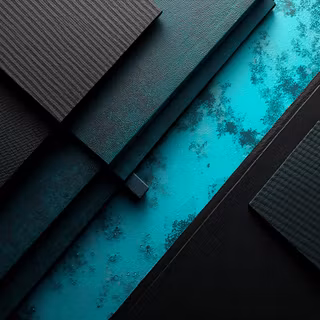 Black Turquoise Carbon Fiber Texture