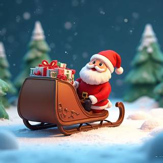 Santa Claus In The Forest