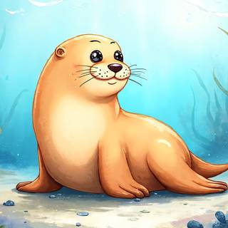 Cartoon Sea Lion