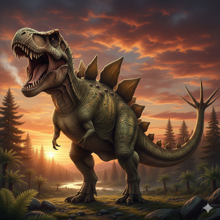 Tyrannosaurus Rex + Stegosaurus