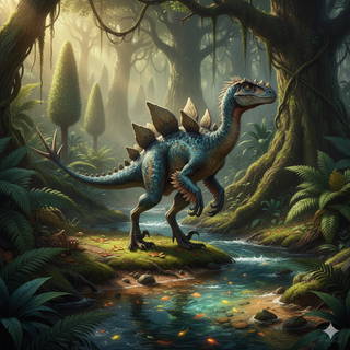 Velociraptor + Stegosaurus