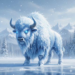 Fakemon Pokemon: Giant Winter Bison