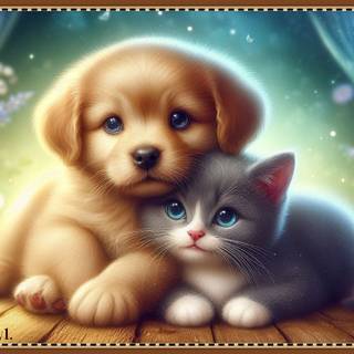 PUPPY AND KITTEN
