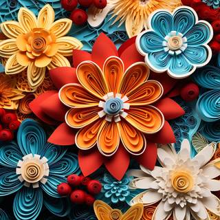 Colorful 3D Flowers