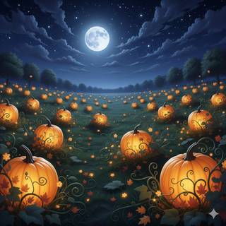 Moonlit Pumpkin Patch