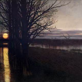 Moonrise Oil Painting