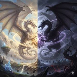Light Dragon vs Shadow Dragon