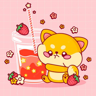 Mad kawaii dog w/  boba