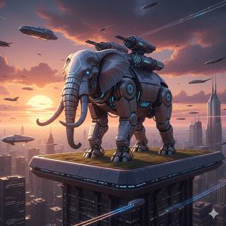 Giant Mecha Armored Elephant