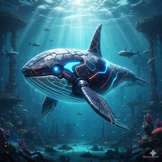 Giant Mecha Armored Orca Whale