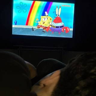Lmao he was watching SpongeBob ❤️