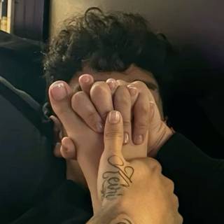 Him touchin my feet lol ~