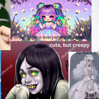 banshee wallpaper (for Halloween, or if you like banshees) (made on Canva)