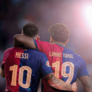 Lionel Messi avec lamine yamal