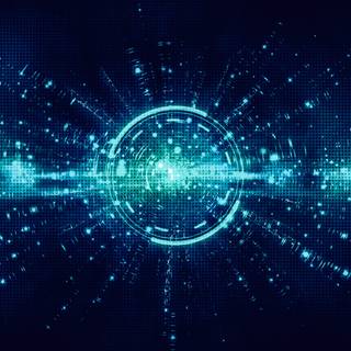 Blue Digital Circle Background