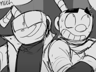 mugman and Cuphead // motim / myth of the ink machine