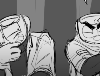 mugman and Cuphead // motim / myth of the ink machine