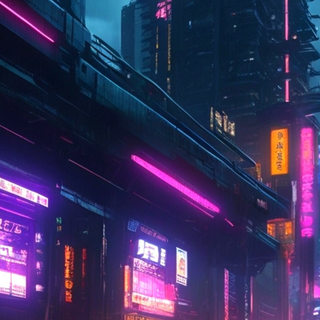 Cyberpunk city 