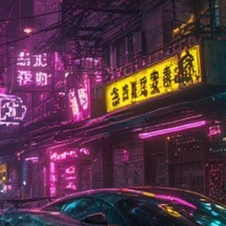 Cyberpunk city 