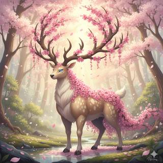 Fakemon Pokemon: Large Elk (Spring)