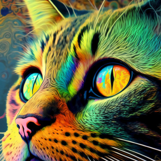 colorful cat