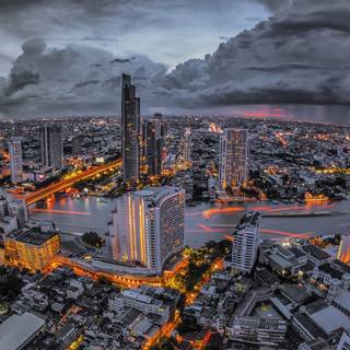 vedere panoramică a orașului Bangkok